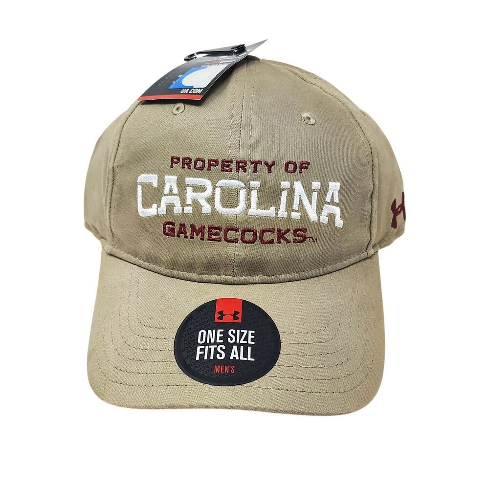 New South Carolina Gamecocks Under Armour Heatgear Hat One Size 2016 Cotton Tan